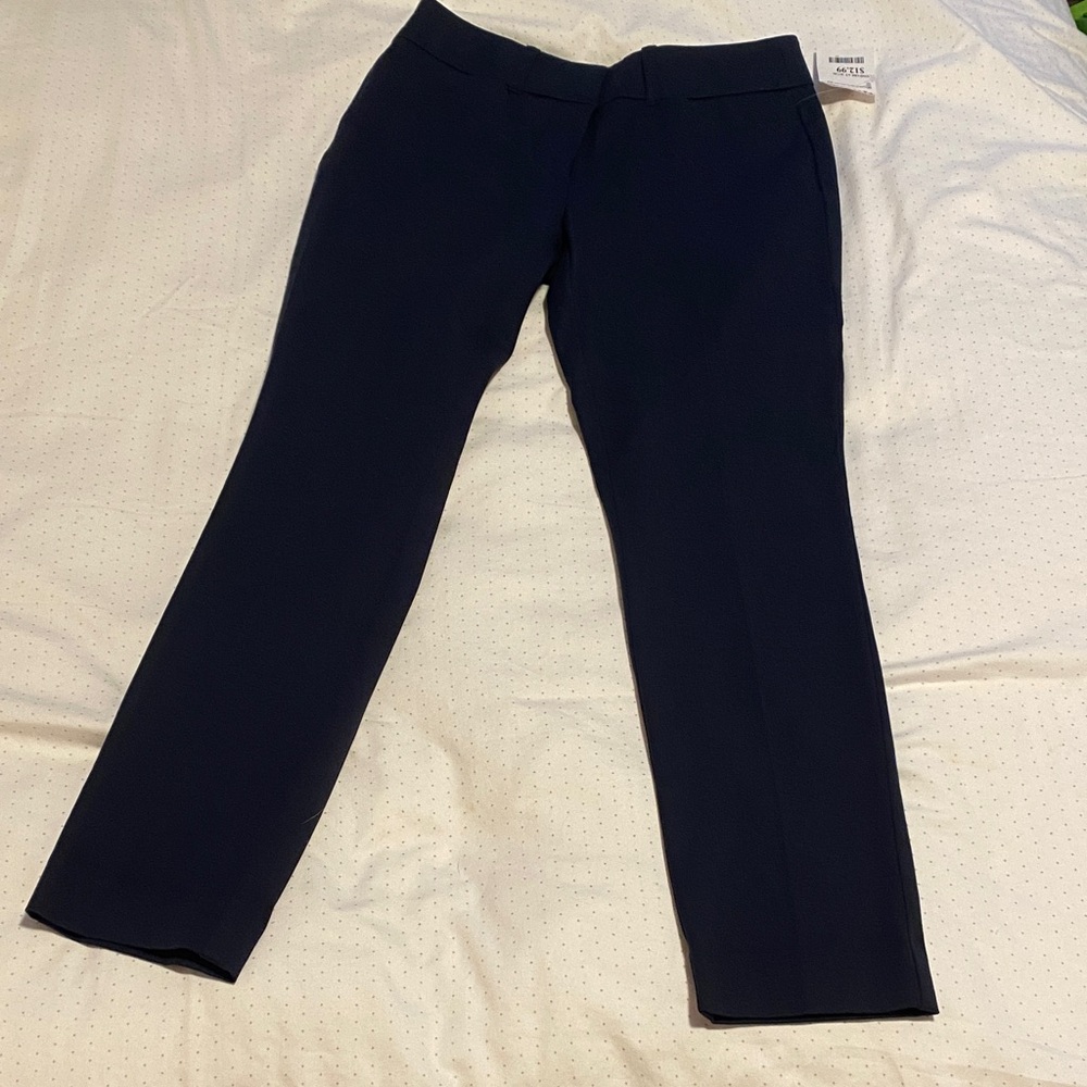 Elegant Navy Cropped Pants